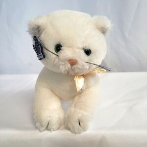 VTG Applause White Casey Kitty Cat Plush Stuffed Animal Toy